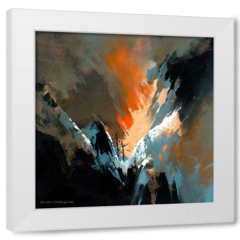 Snow Valley White Modern Wood Framed Art Print by Leung, Thomas