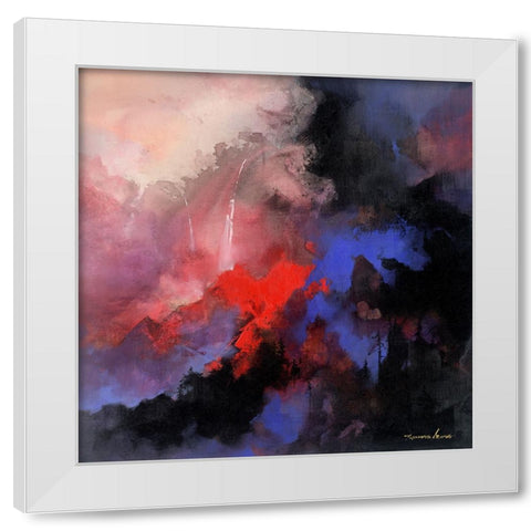The Red Tree White Modern Wood Framed Art Print by Leung, Thomas