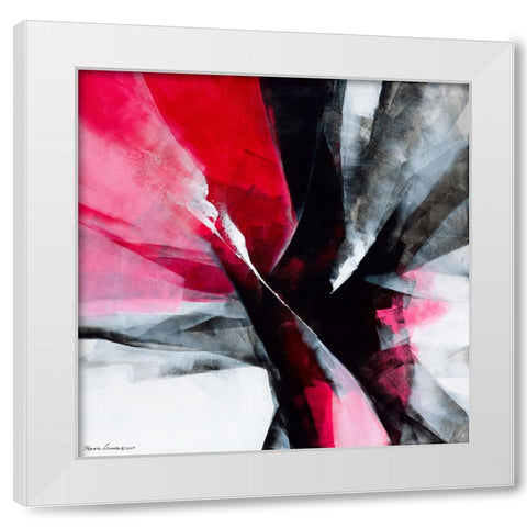 Action 2 White Modern Wood Framed Art Print by Leung, Thomas