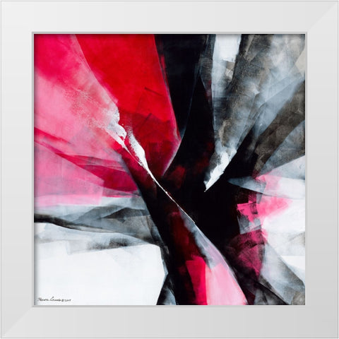 Action 2 White Modern Wood Framed Art Print by Leung, Thomas