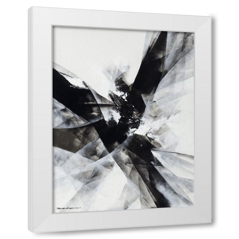 Crisscross White Modern Wood Framed Art Print by Leung, Thomas