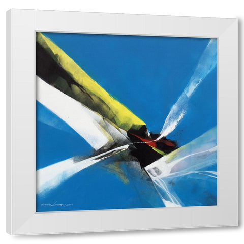 Dancing Color White Modern Wood Framed Art Print by Leung, Thomas