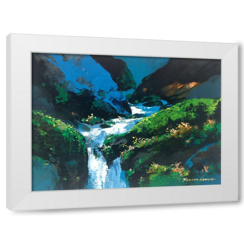 Creek White Modern Wood Framed Art Print by Leung, Thomas