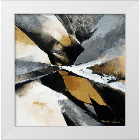 Gold Fusion 2 White Modern Wood Framed Art Print by Leung, Thomas