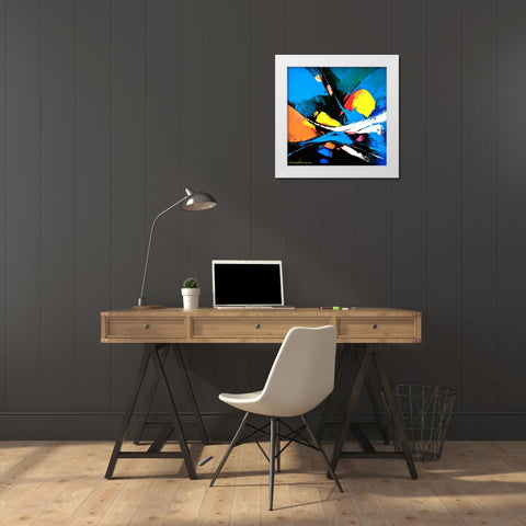 Fly Higher White Modern Wood Framed Art Print by Leung, Thomas