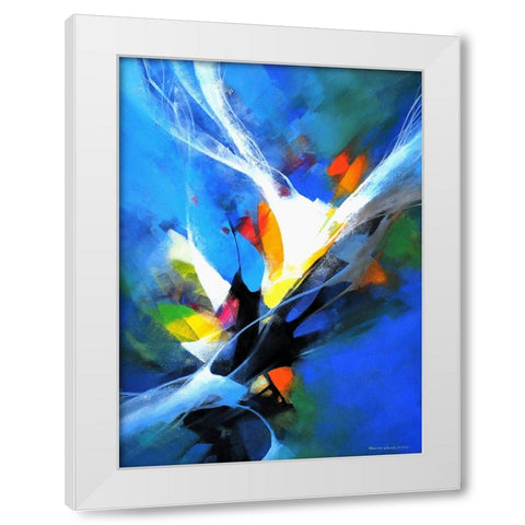 Surprise White Modern Wood Framed Art Print by Leung, Thomas