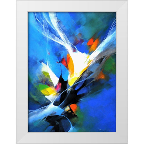 Surprise White Modern Wood Framed Art Print by Leung, Thomas