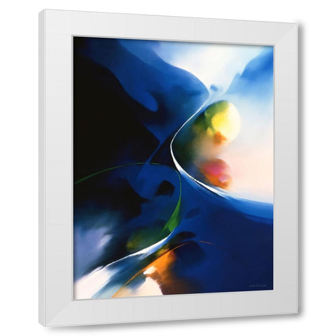 Magnetism White Modern Wood Framed Art Print by Leung, Thomas