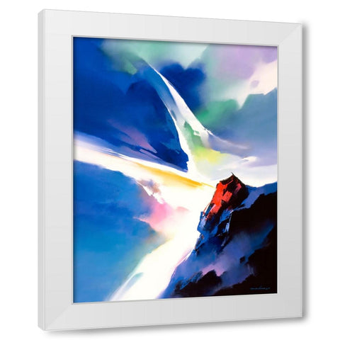 Convergence White Modern Wood Framed Art Print by Leung, Thomas