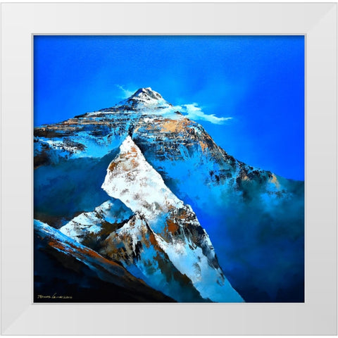 The Peace Holy Mountain White Modern Wood Framed Art Print by Leung, Thomas