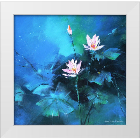 Gentlement White Modern Wood Framed Art Print by Leung, Thomas