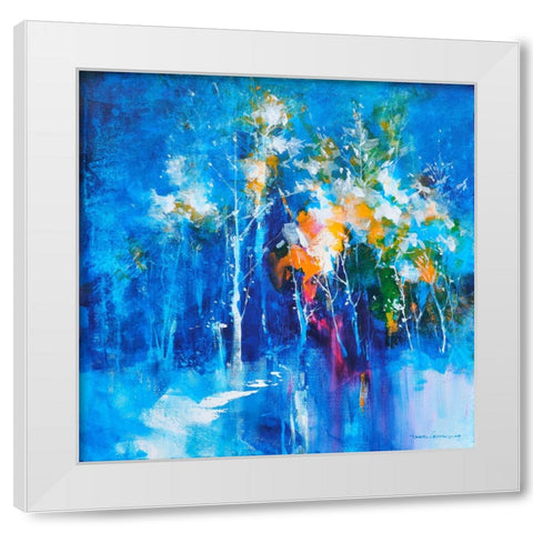 Winter Blues White Modern Wood Framed Art Print by Leung, Thomas