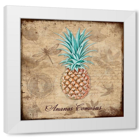 Ananas Comosus White Modern Wood Framed Art Print by Lavoie, Tina