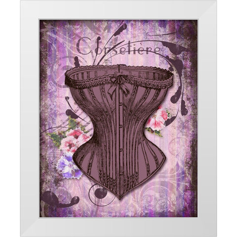 Corsetier White Modern Wood Framed Art Print by Lavoie, Tina