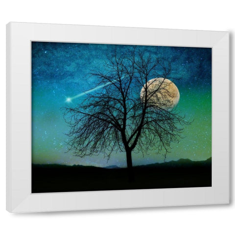 Opalescent Sky White Modern Wood Framed Art Print by Lavoie, Tina