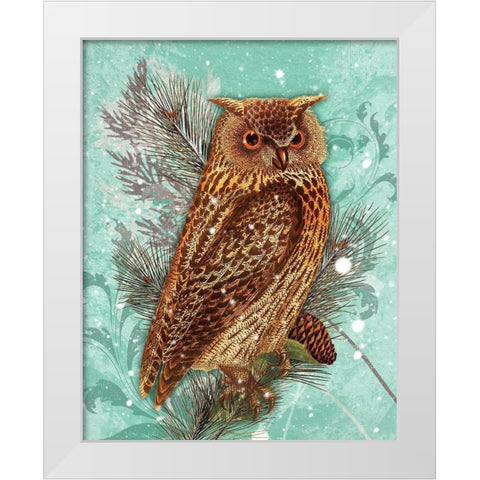 Snowy Owl White Modern Wood Framed Art Print by Lavoie, Tina