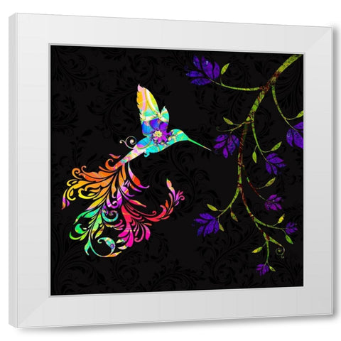 Psychedelic Twilight White Modern Wood Framed Art Print by Lavoie, Tina