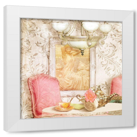 Hotel Regina Paris Tea Room I White Modern Wood Framed Art Print by Lavoie, Tina