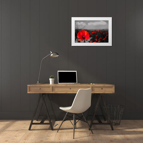Rainy Day Acapella White Modern Wood Framed Art Print by Lavoie, Tina