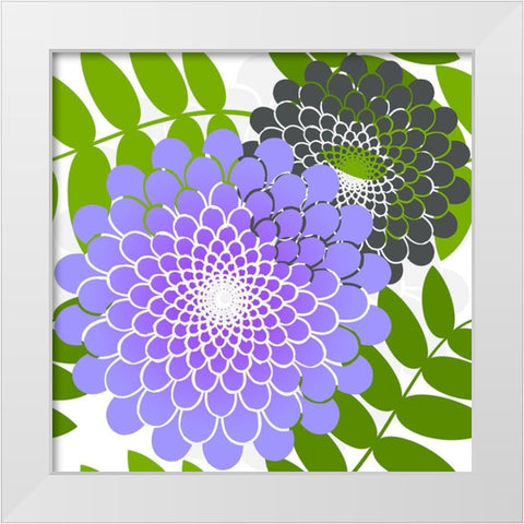 Rain Forest Pattern IV White Modern Wood Framed Art Print by Lavoie, Tina