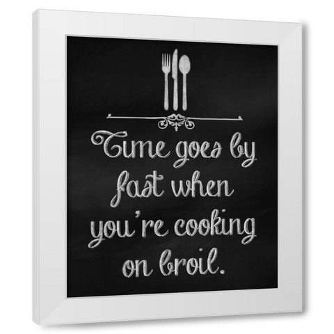 Broil White Modern Wood Framed Art Print by Lavoie, Tina