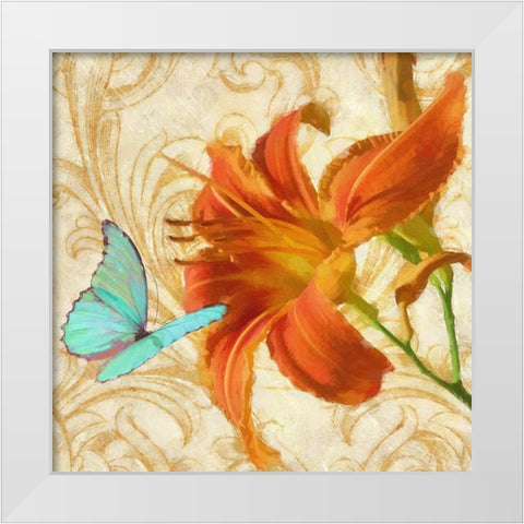 Satsuma Day Lily I White Modern Wood Framed Art Print by Lavoie, Tina