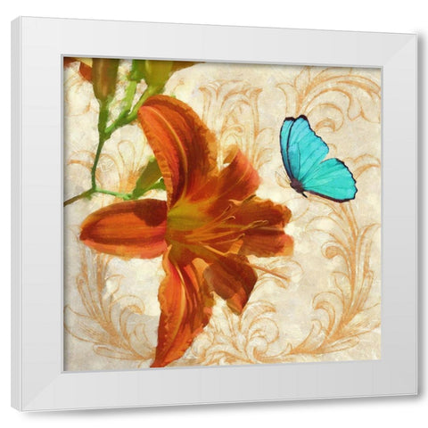 Satsuma Day Lily II White Modern Wood Framed Art Print by Lavoie, Tina