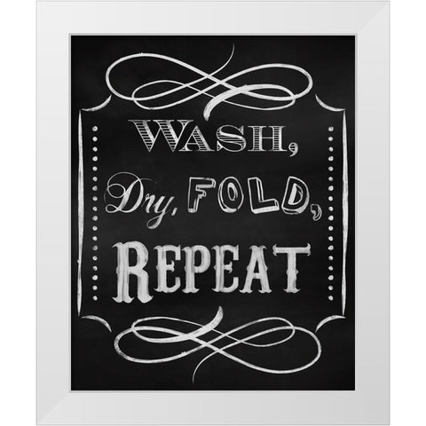 Wash Dry White Modern Wood Framed Art Print by Lavoie, Tina