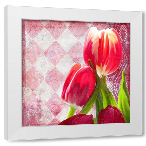 Harlequin White Modern Wood Framed Art Print by Lavoie, Tina