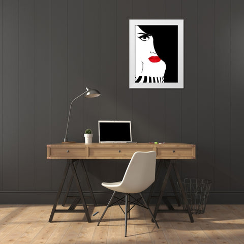 Francesca White Modern Wood Framed Art Print by Lavoie, Tina
