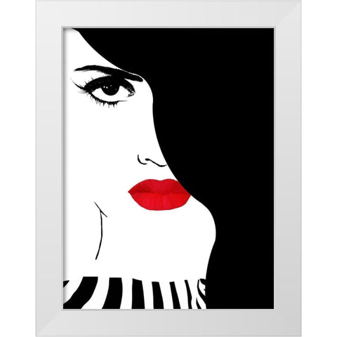 Francesca White Modern Wood Framed Art Print by Lavoie, Tina