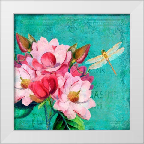 Verdigris White Modern Wood Framed Art Print by Lavoie, Tina
