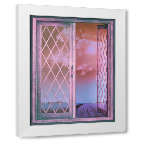Lavender Cottage White Modern Wood Framed Art Print by Lavoie, Tina