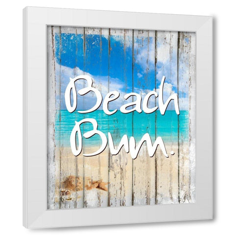 Beach Bum White Modern Wood Framed Art Print by Lavoie, Tina