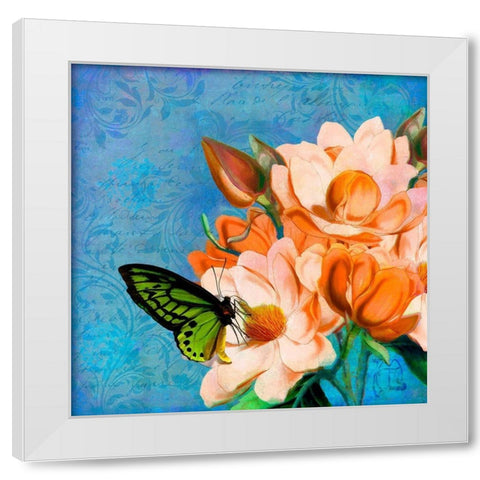 Periwinkle White Modern Wood Framed Art Print by Lavoie, Tina
