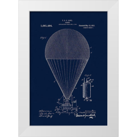 1913 Airship White Modern Wood Framed Art Print by Lavoie, Tina