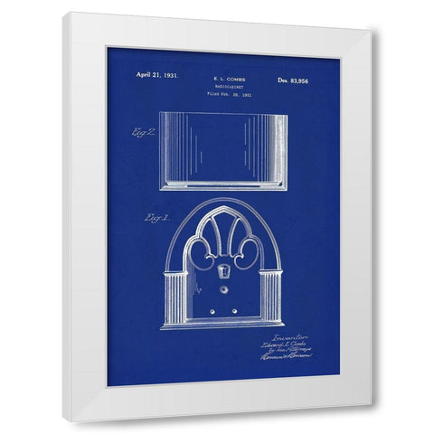 Radio Cabinet White Modern Wood Framed Art Print by Lavoie, Tina