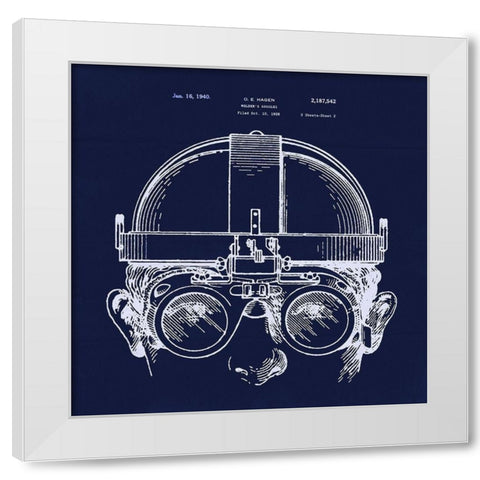Welders Goggles 2 White Modern Wood Framed Art Print by Lavoie, Tina