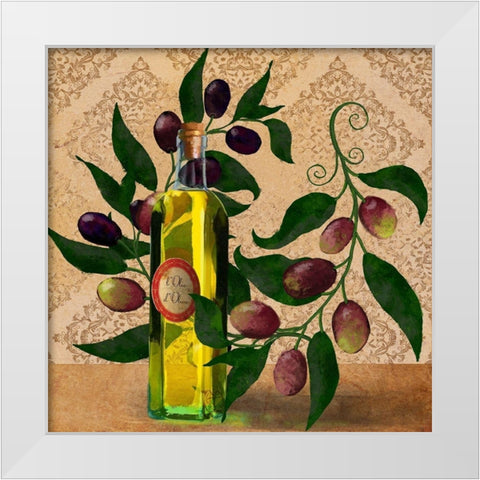 l Olio d Oliva White Modern Wood Framed Art Print by Lavoie, Tina