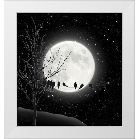 Moon Bath I White Modern Wood Framed Art Print by Lavoie, Tina