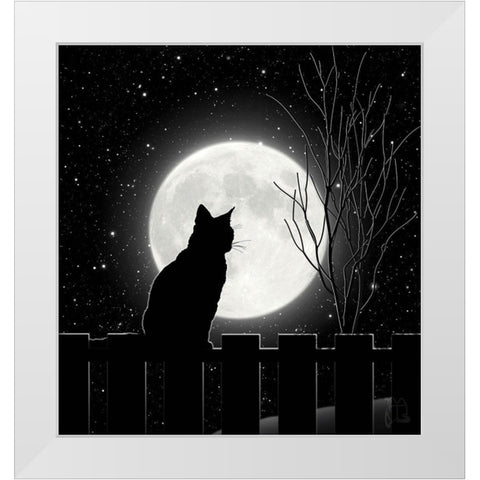 Moon Bath II White Modern Wood Framed Art Print by Lavoie, Tina