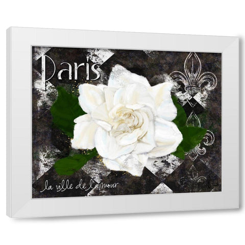 Paris La Vill De Lâ€™amour White Modern Wood Framed Art Print by Lavoie, Tina