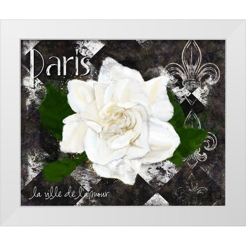 Paris La Vill De Lâ€™amour White Modern Wood Framed Art Print by Lavoie, Tina