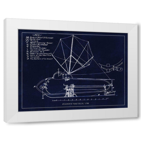 The Nautilus 1798 White Modern Wood Framed Art Print by Lavoie, Tina