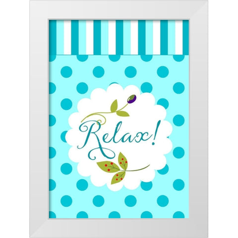 Relax White Modern Wood Framed Art Print by Lavoie, Tina