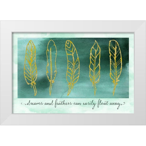 Gathering Feathers Two White Modern Wood Framed Art Print by Lavoie, Tina