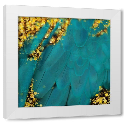 Mid-Summer Magik Deep Teal White Modern Wood Framed Art Print by Lavoie, Tina