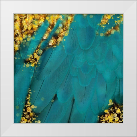Mid-Summer Magik Deep Teal White Modern Wood Framed Art Print by Lavoie, Tina
