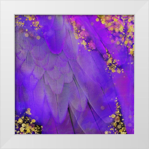 Mid-Summer Magik Purple White Modern Wood Framed Art Print by Lavoie, Tina