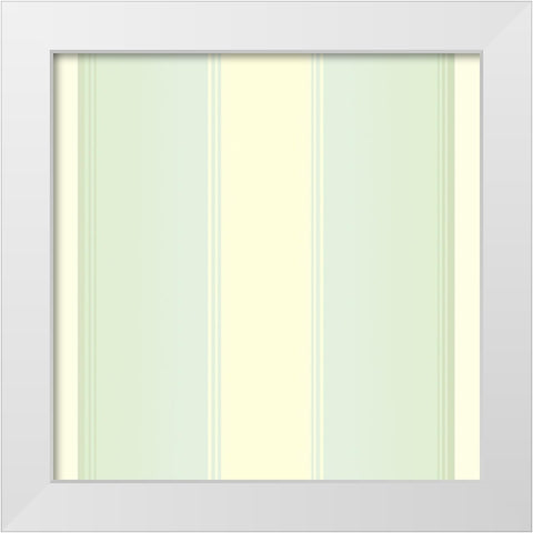 Mint Cream Stripes White Modern Wood Framed Art Print by Lavoie, Tina